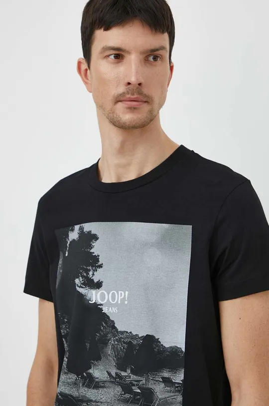 czarny Joop! t-shirt bawełniany Dario Męski