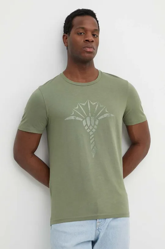 zielony Joop! t-shirt bawełniany Alerio Męski