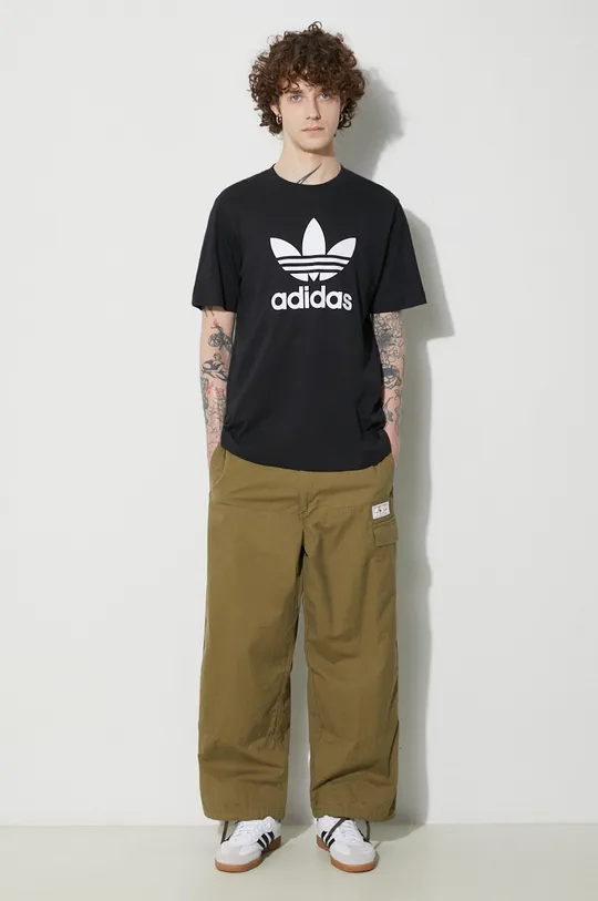 adidas Originals t-shirt bawełniany Trefoil czarny