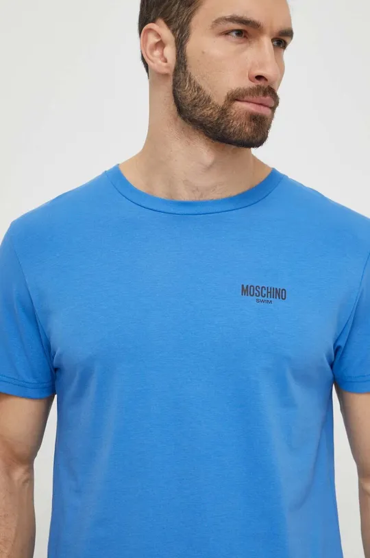 modra Kratka majica za plažo Moschino Underwear Moški