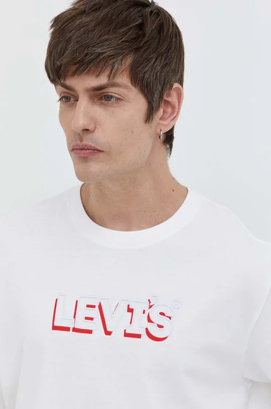 fehér Levi's pamut póló