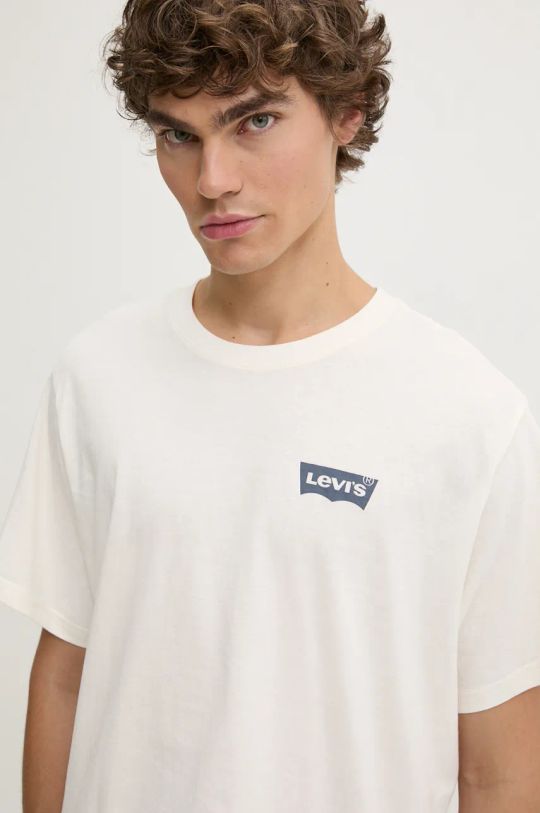 Levi's t-shirt bawełniany beżowy 16143