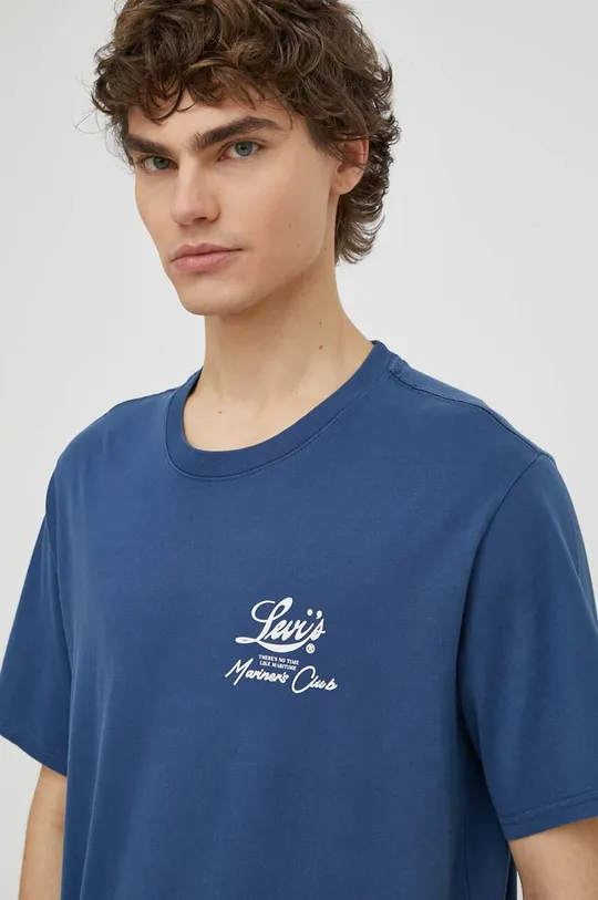 modra Bombažna kratka majica Levi's