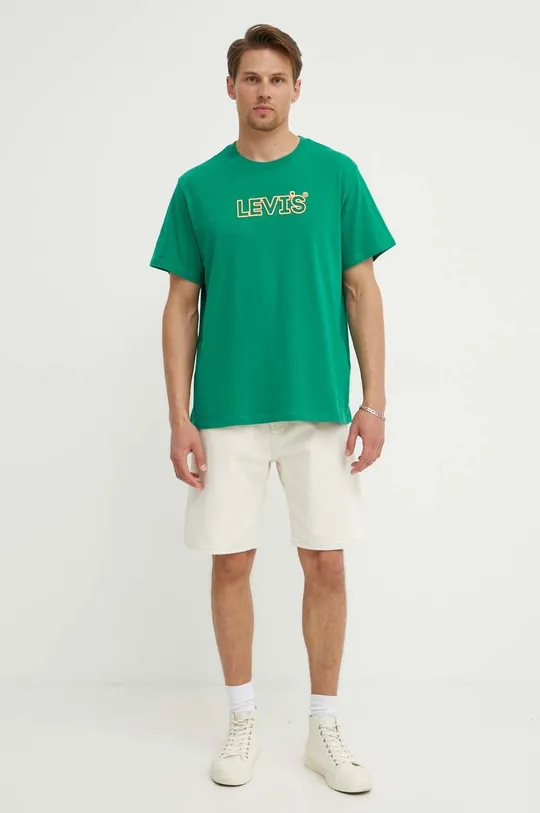 Levi's t-shirt bawełniany turkusowy