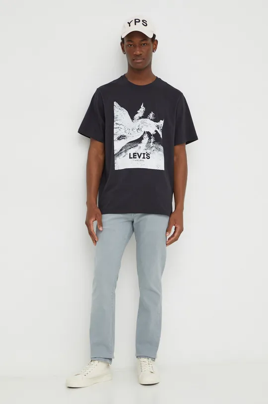 Levi's t-shirt bawełniany czarny