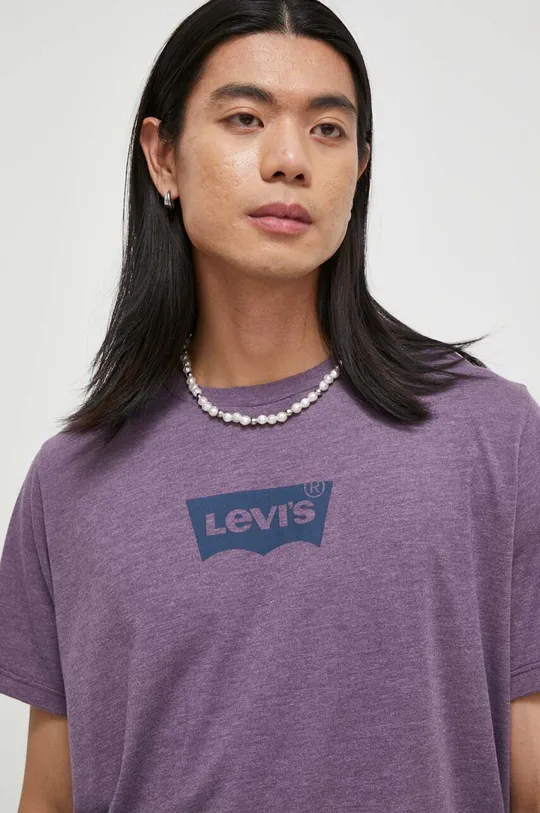 fioletowy Levi's t-shirt