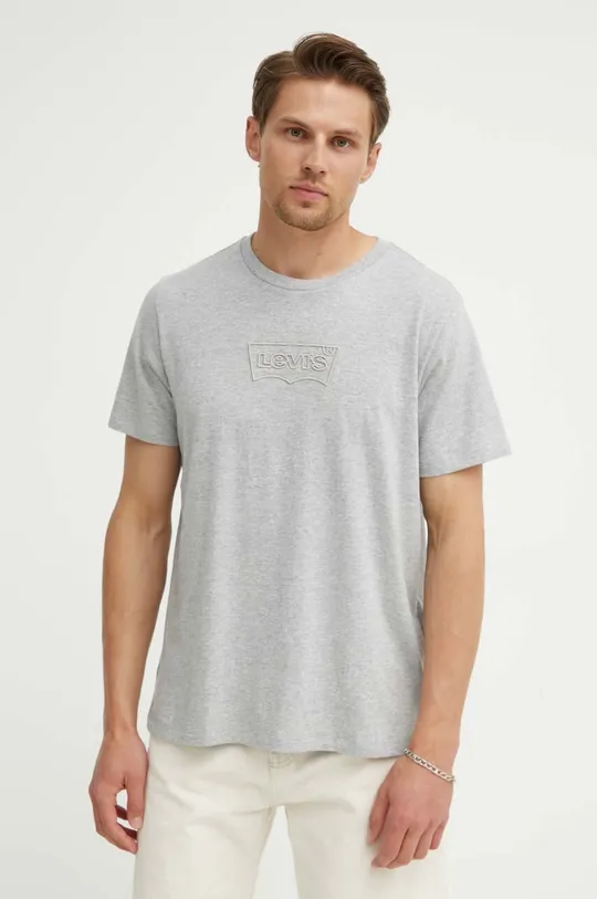 szary Levi's t-shirt bawełniany