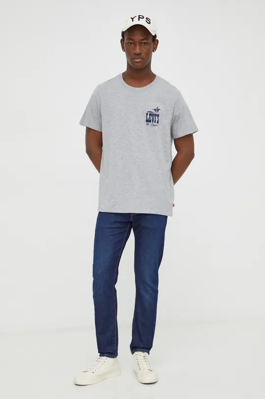 Levi's t-shirt bawełniany szary