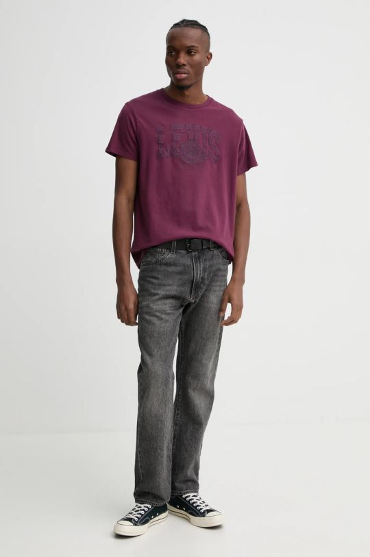 Levi's t-shirt bawełniany 22491 bordowy AW24