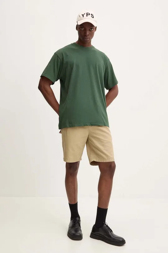 Bombažna kratka majica Levi's zelena