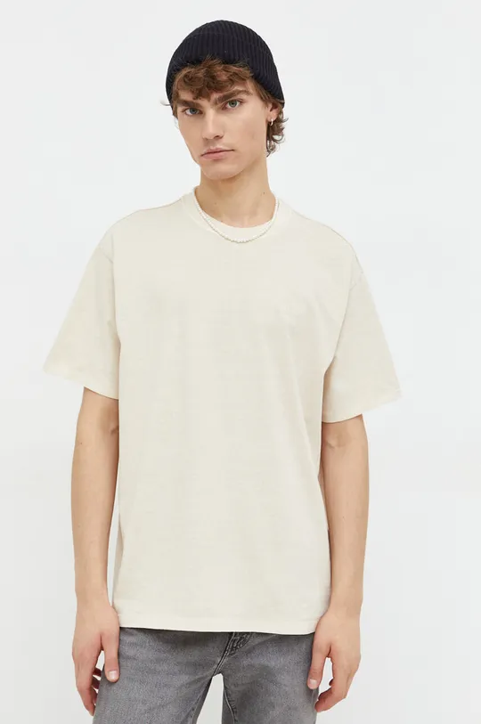 Βαμβακερό μπλουζάκι Levi's μπεζ