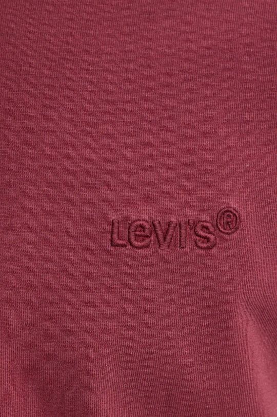 Bavlnené tričko Levi's A0637 burgundské