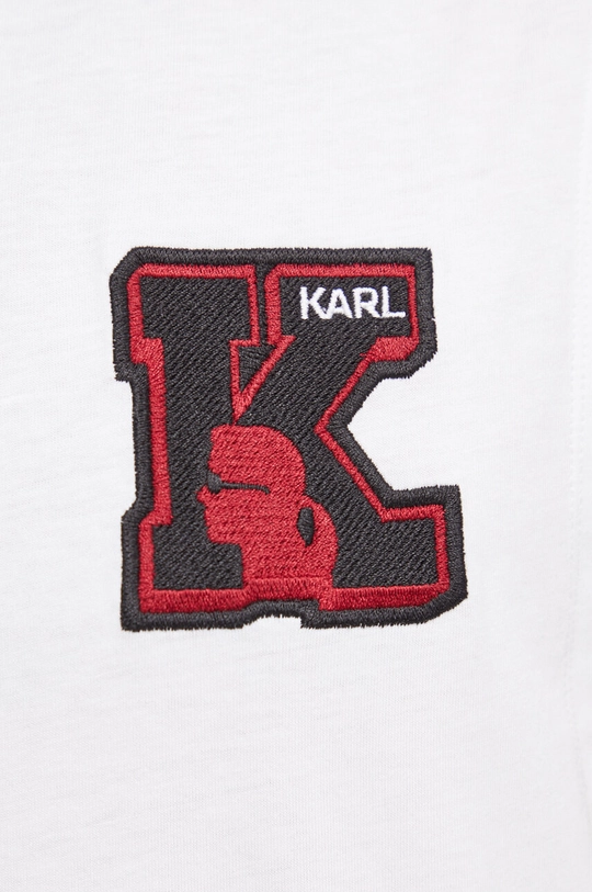 biały Karl Lagerfeld t-shirt bawełniany