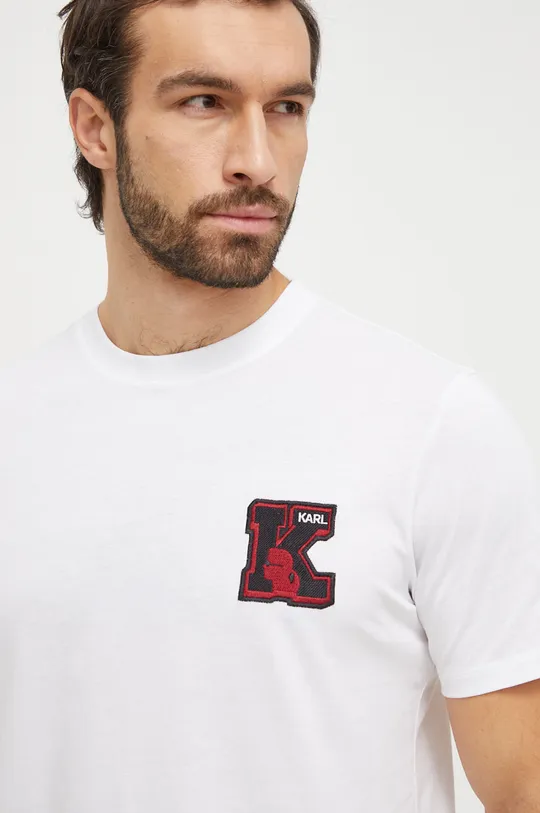 Бавовняна футболка Karl Lagerfeld 100% Органічна бавовна