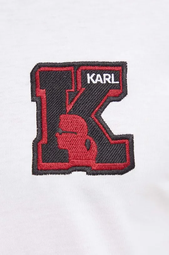 biały Karl Lagerfeld t-shirt bawełniany