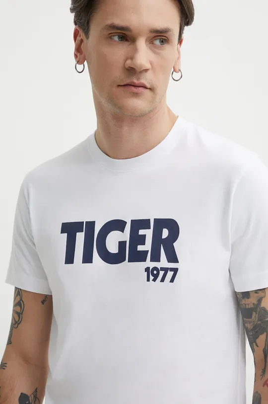 λευκό Βαμβακερό μπλουζάκι Tiger Of Sweden Dillan Ανδρικά