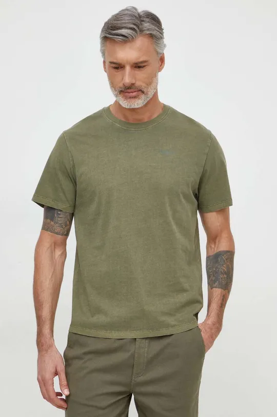 zelena Bombažna kratka majica Pepe Jeans Jacko Moški