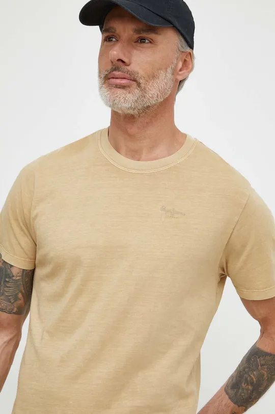beige Pepe Jeans t-shirt in cotone Jacko