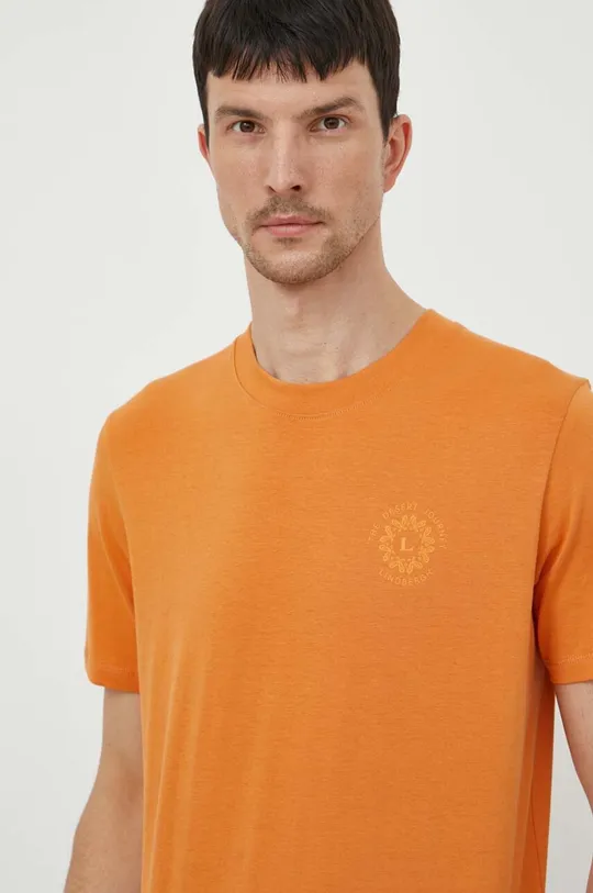 oranžna Bombažna kratka majica Lindbergh