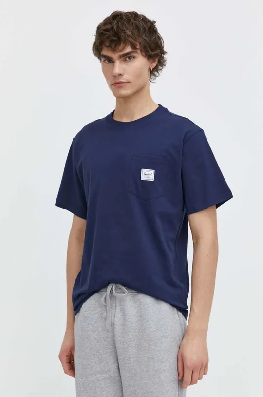 blu navy Herschel t-shirt in cotone