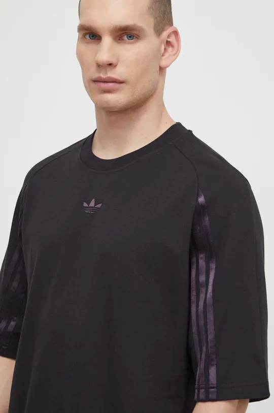 czarny adidas Originals t-shirt bawełniany Fashion Raglan Cutline