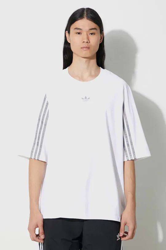 white adidas Originals cotton t-shirt Fashion Raglan Cutline Men’s