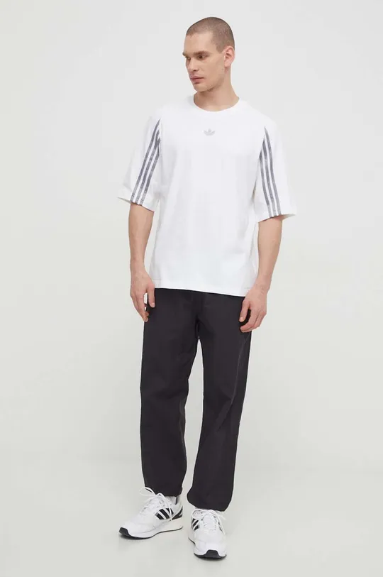 adidas Originals t-shirt bawełniany Fashion Raglan Cutline biały
