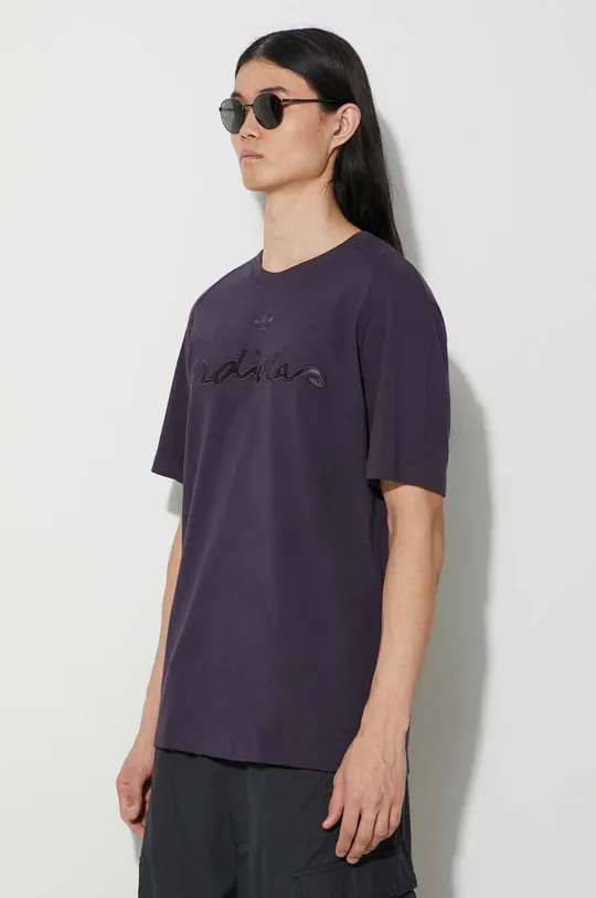 violet adidas Originals tricou din bumbac Fashion Graphic