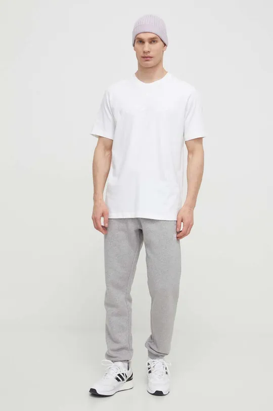 biały adidas Originals t-shirt bawełniany Fashion Graphic Męski