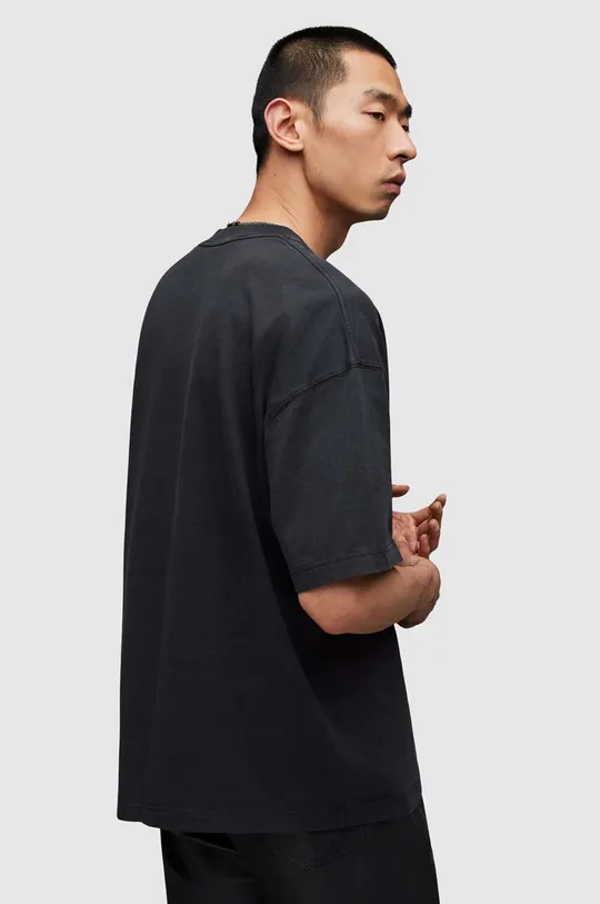Βαμβακερό μπλουζάκι AllSaints Radiance μαύρο