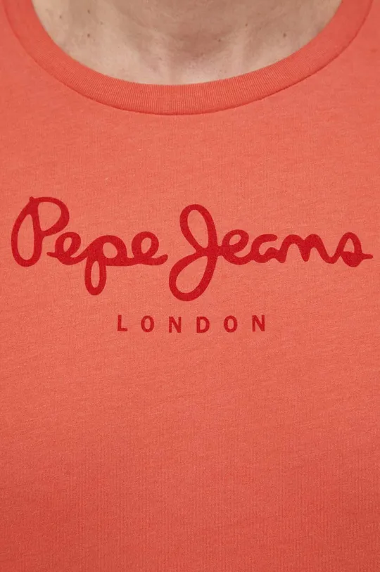 Хлопковая футболка Pepe Jeans Eggo N PM508208 оранжевый