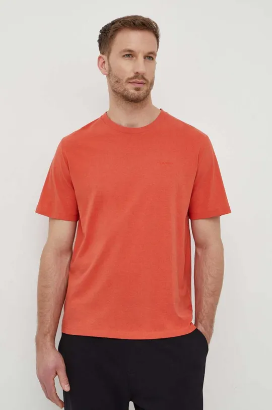 πορτοκαλί Βαμβακερό μπλουζάκι Pepe Jeans Connor Ανδρικά