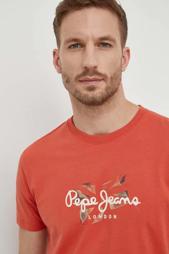 pomarańczowy Pepe Jeans t-shirt bawełniany Count