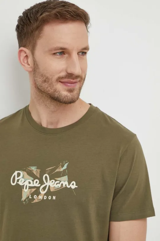 zielony Pepe Jeans t-shirt bawełniany Count