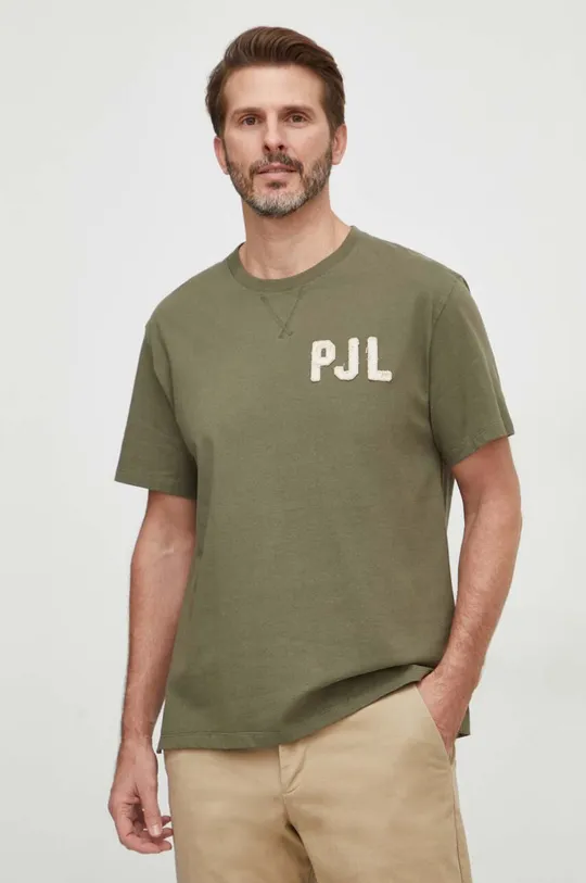 zelená Bavlnené tričko Pepe Jeans Pánsky