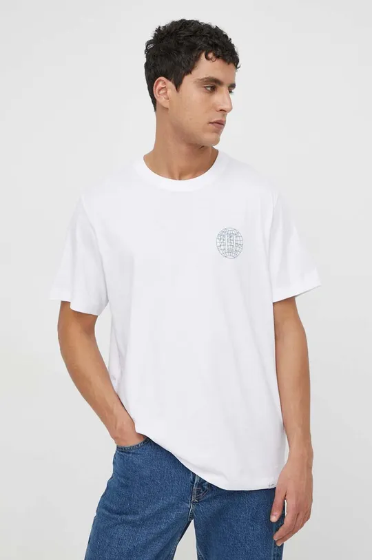 Bombažna kratka majica Les Deux bela