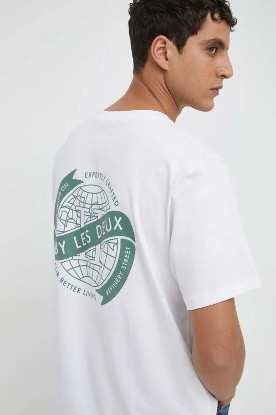 biały Les Deux t-shirt bawełniany
