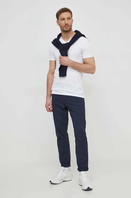 Βαμβακερό μπλουζάκι Polo Ralph Lauren 3-pack λευκό
