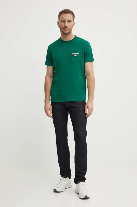 Bavlnené tričko Polo Ralph Lauren zelená