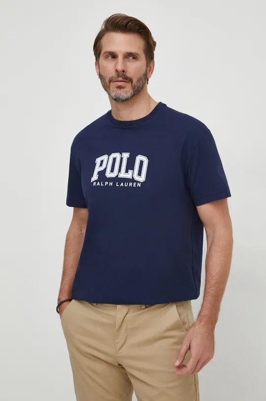 тёмно-синий Хлопковая футболка Polo Ralph Lauren