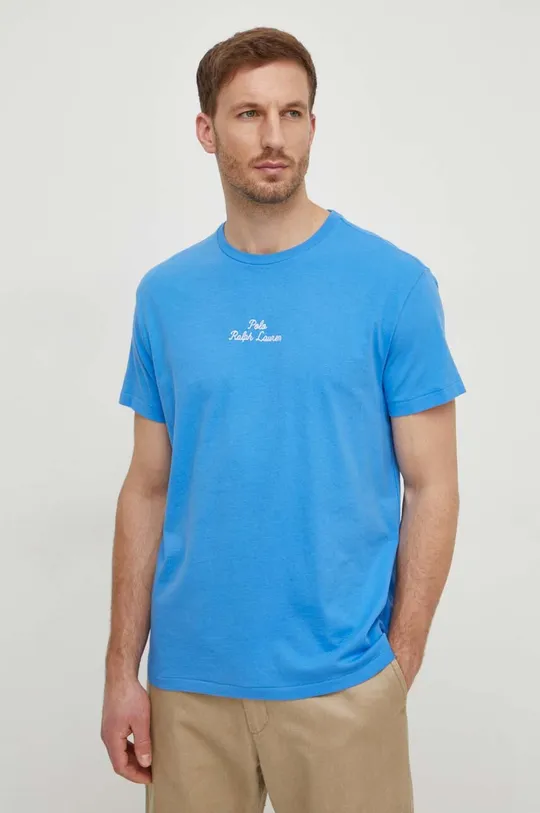 niebieski Polo Ralph Lauren t-shirt bawełniany Męski