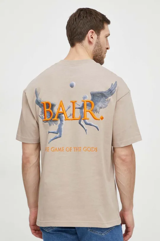 bež Bombažna kratka majica BALR.