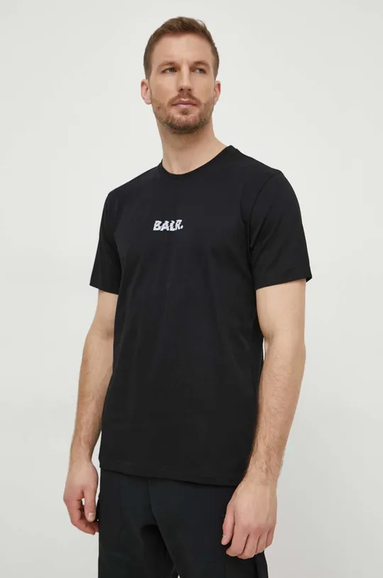 czarny BALR. t-shirt bawełniany BALR. Glitch Męski