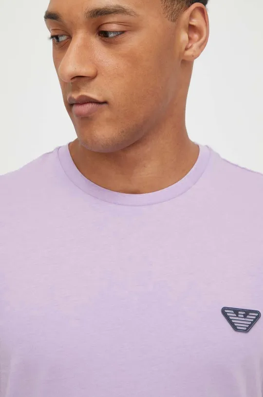 Emporio Armani Underwear t-shirt bawełniany fioletowy