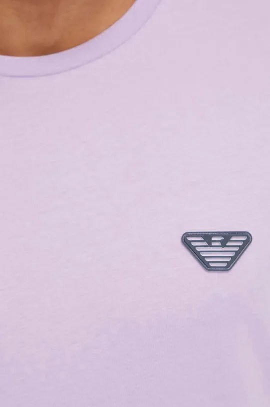 fialová Bavlnené tričko Emporio Armani Underwear