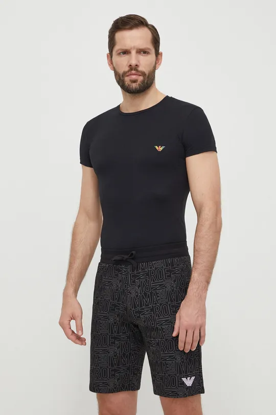 čierna Tričko Emporio Armani Underwear Pánsky