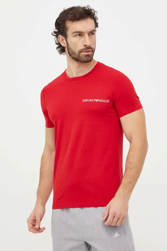 κόκκινο Μπλουζάκι lounge Emporio Armani Underwear 2-pack Ανδρικά
