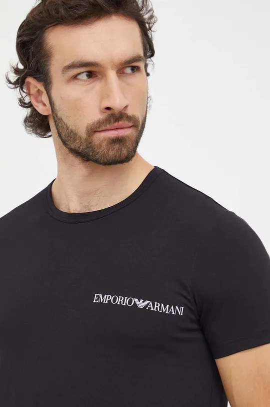 μαύρο Μπλουζάκι lounge Emporio Armani Underwear 2-pack 0