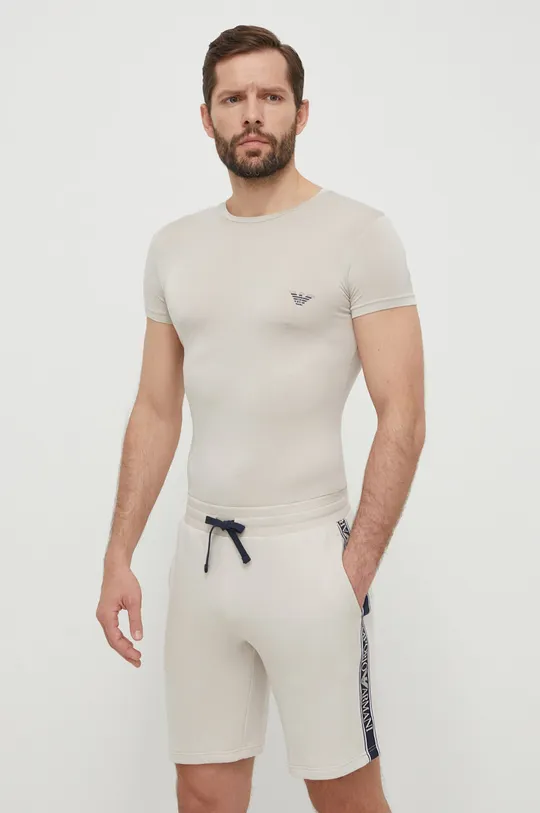 bézs Emporio Armani Underwear póló otthoni viseletre 2 db Férfi