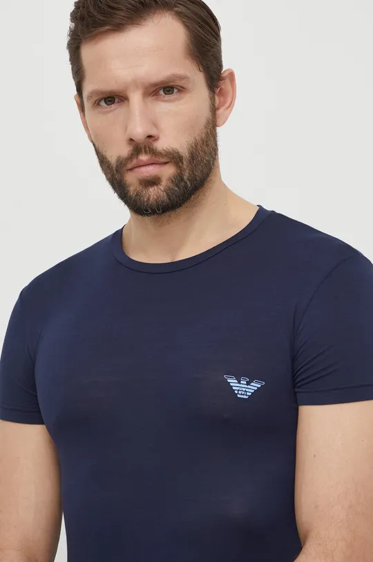 mornarsko plava Homewear majica kratkih rukava Emporio Armani Underwear 2-pack Muški